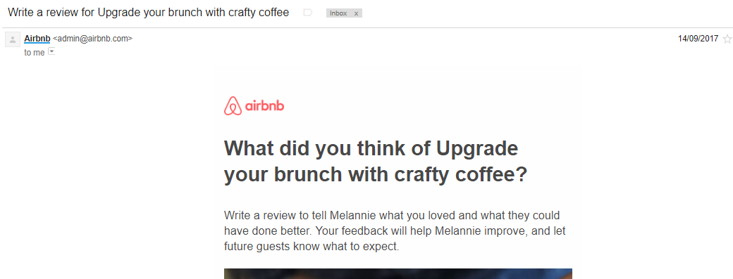 Airbnb reviews customer feedback