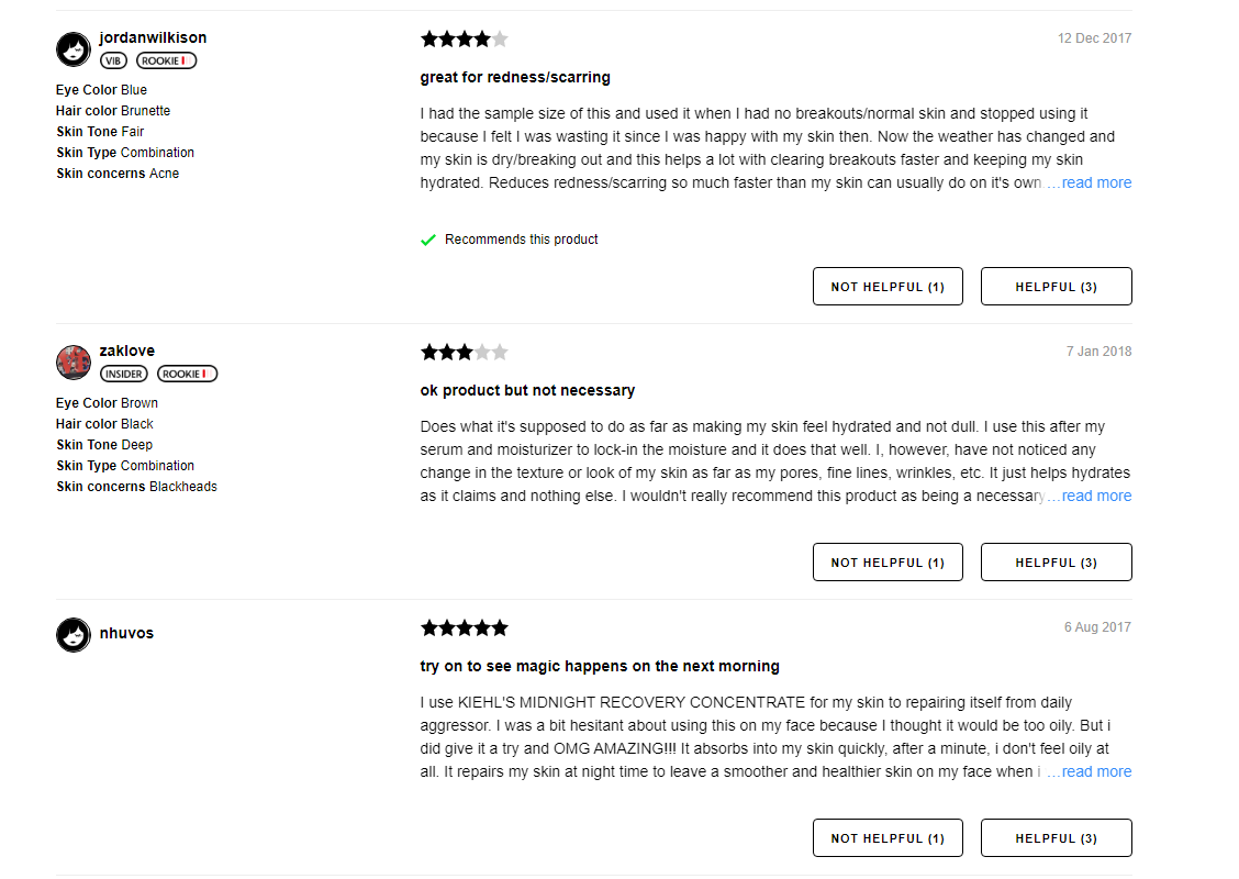 sephora reviews customer feedback